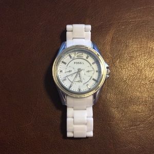 Fossil White Ceramic Watch